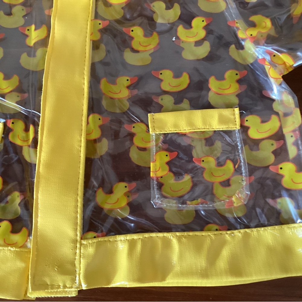 Build-A-Bear Yellow Duck Pattern Raincoat - Picture 3 of 5